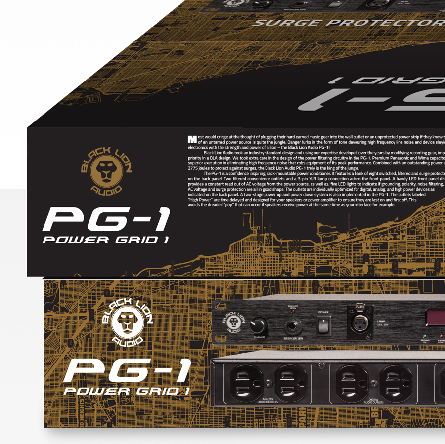Black Lion Audio PG-1 Package Design