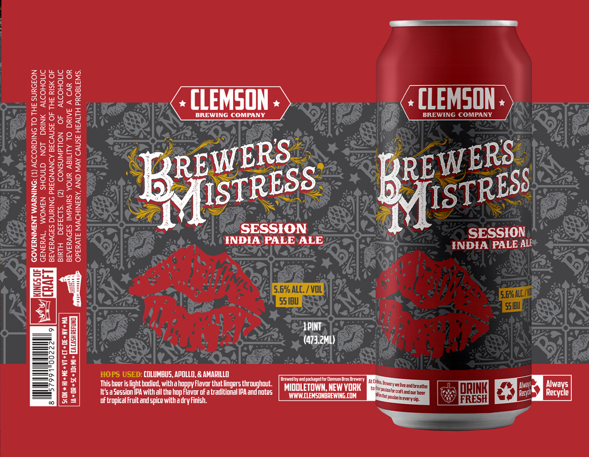 Clemson Bros. Brewery Brewer's Mistress