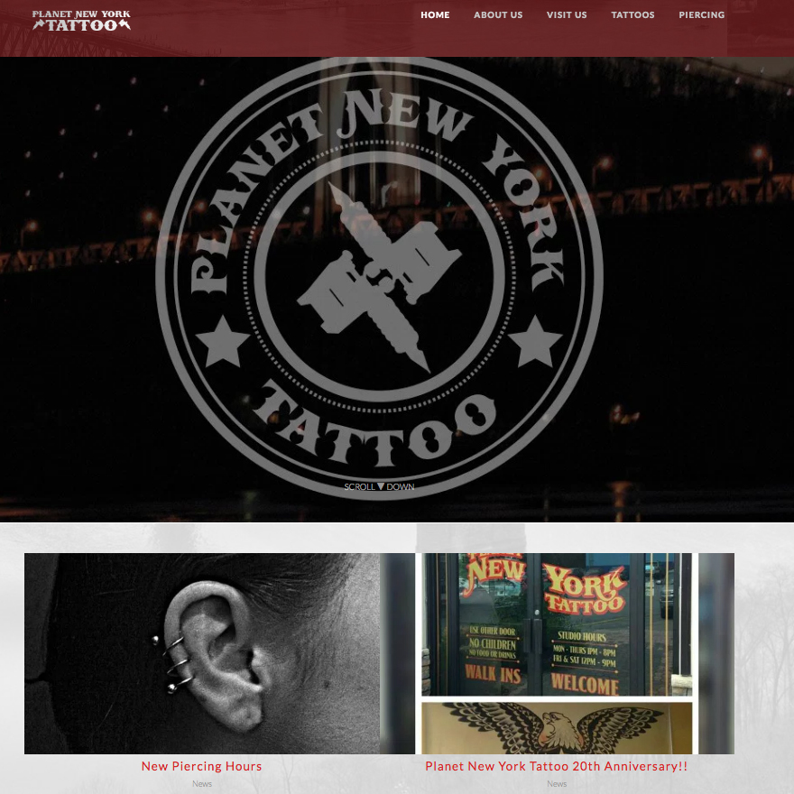 Planet New York Tattoo Website